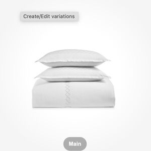 Sky Bloomingdale's Exclusive Duvet Set With 2 Shams  Embroidered 100% Cotton NWT